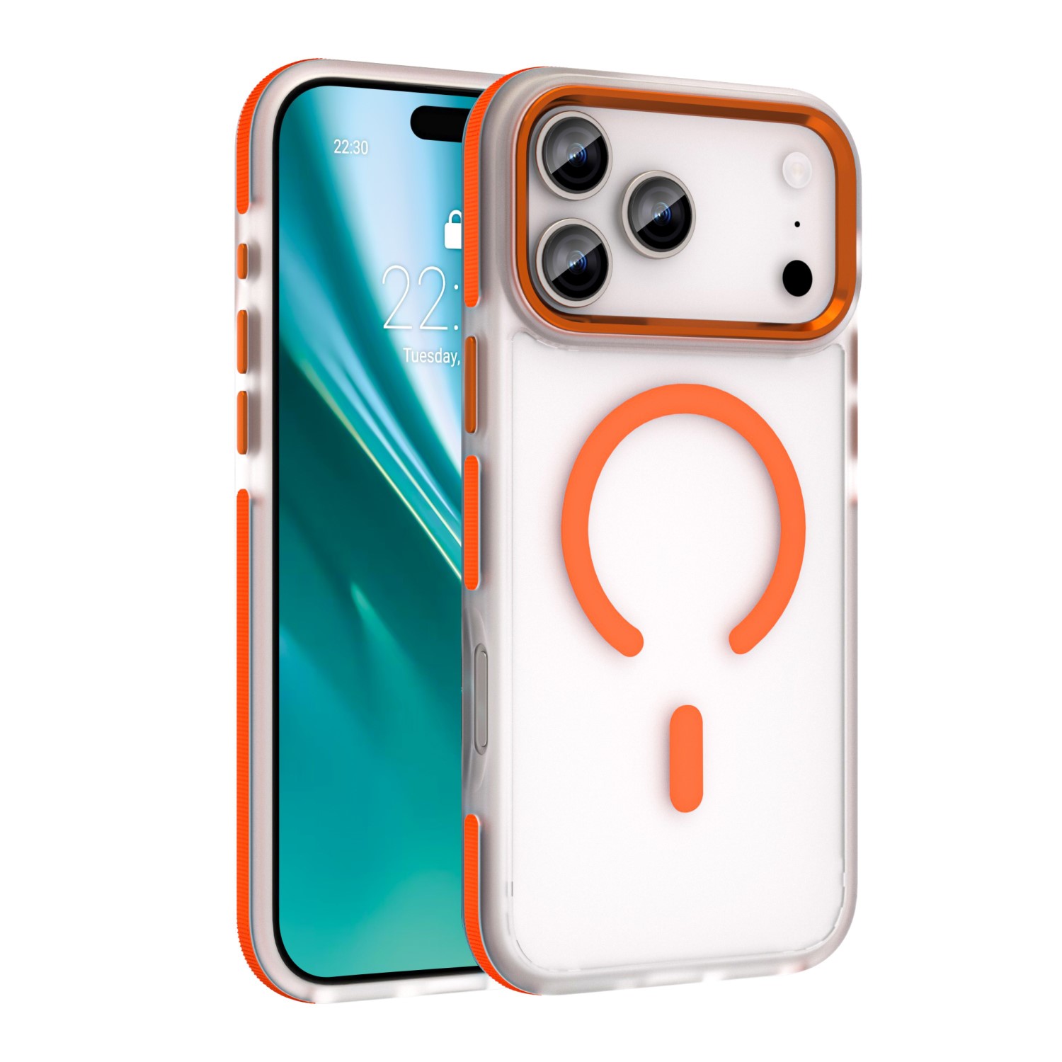 Etteri Icy Mag viedtālruņa apvalks iPhone 17 Pro Max oranžs