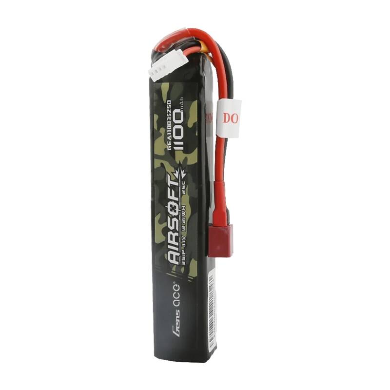 Lipo Gens ace 25C 1100mAh 3S1P 11,1 V airsoft ieroču akumulators ar T-veida savienotāju