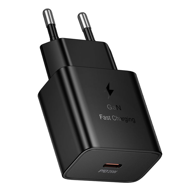 Telefona lādētājs Hoco USB C QC PD 25W N76 melns