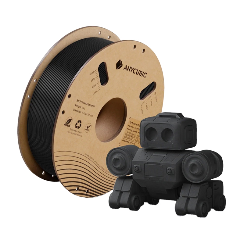 Anycubic High Speed PLA filaments 1 KG (melns)