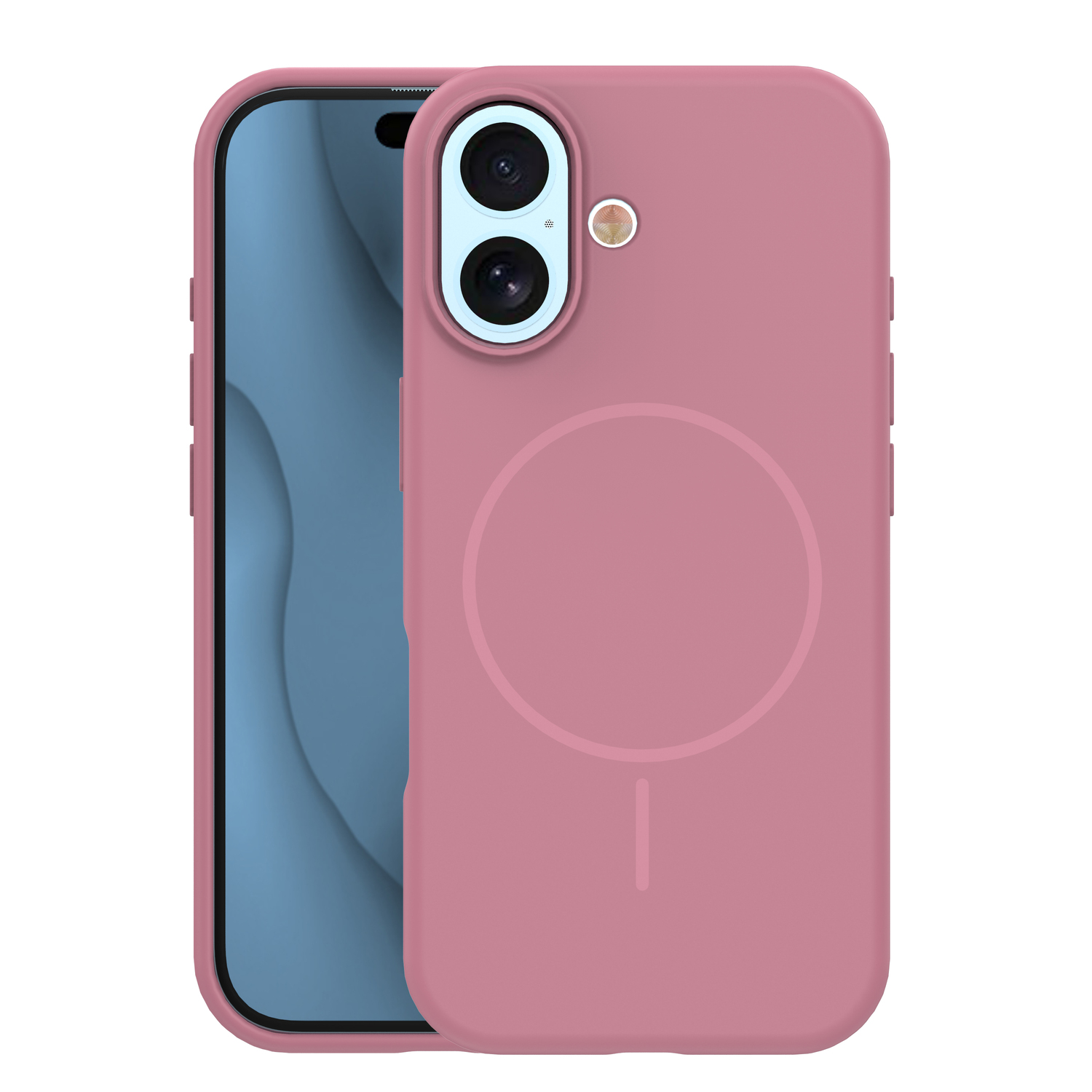 Silicone Thin Mag maciņš iPhone 17 6,3" rozā