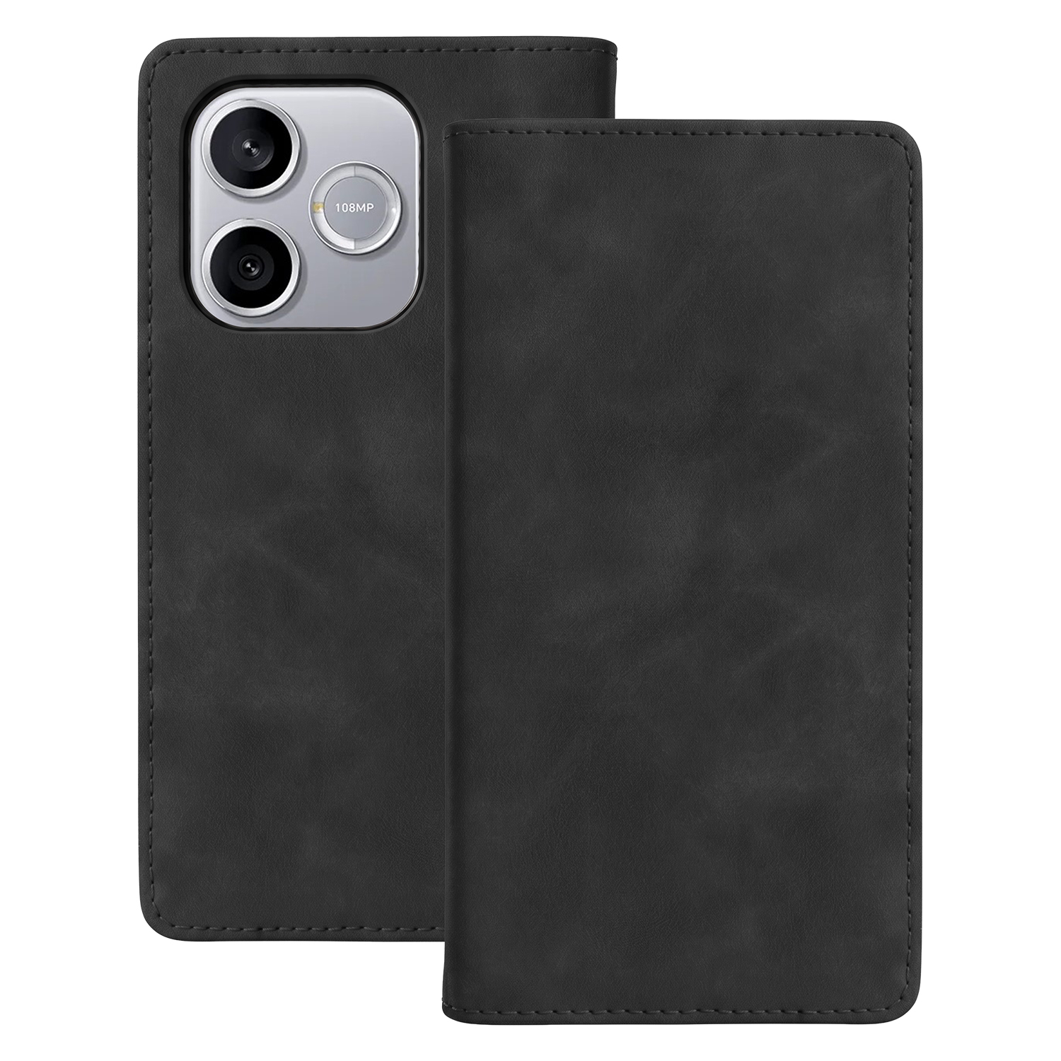 Smart Suede maciņš Honor 600 lite melns