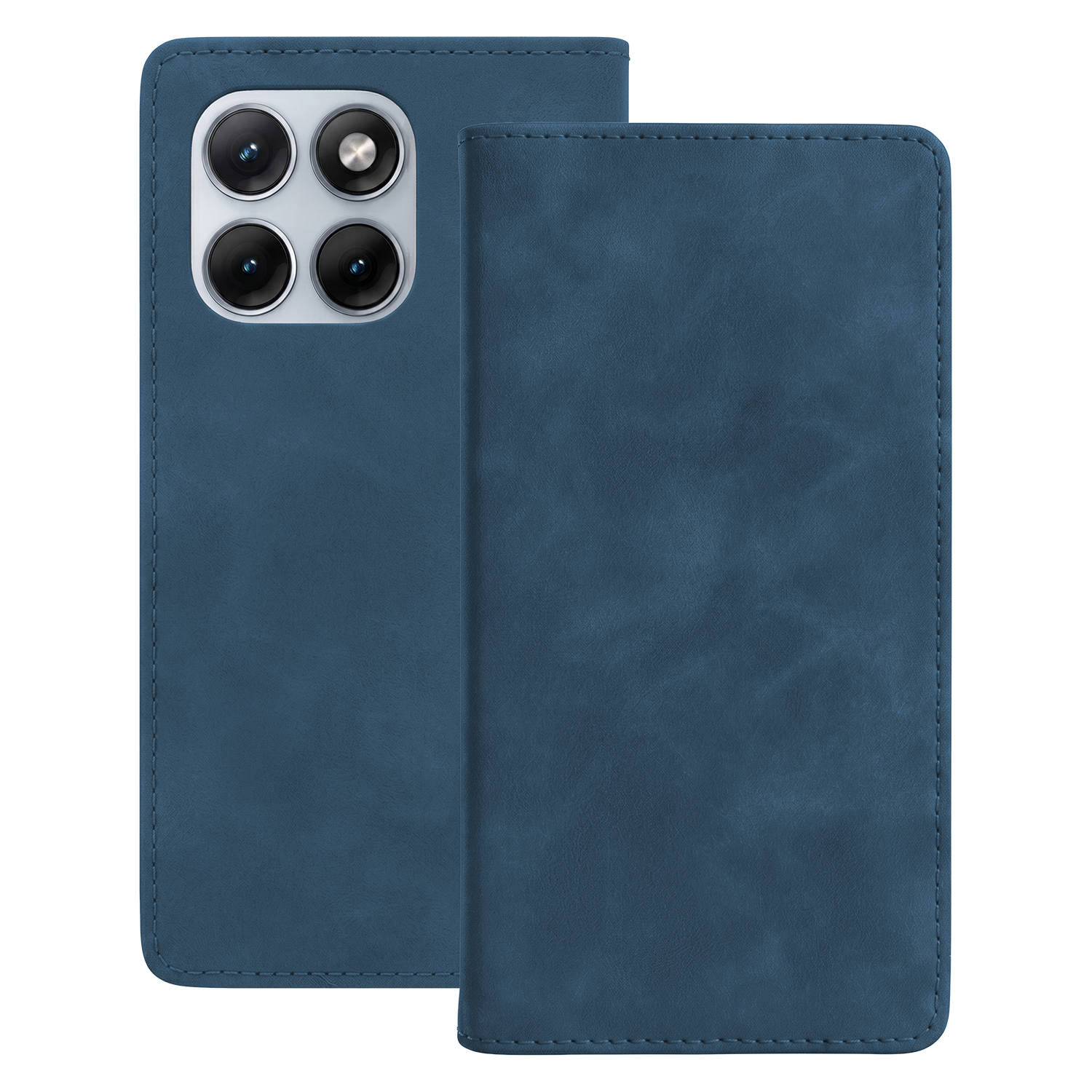Smart Suede maciņš Motorola Edge 70 Fusion tumši zils