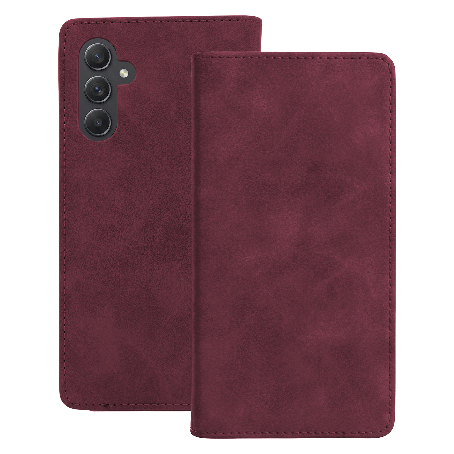 Smart Suede maciņš priekš Samsung Galaxy A54 5G, bordo