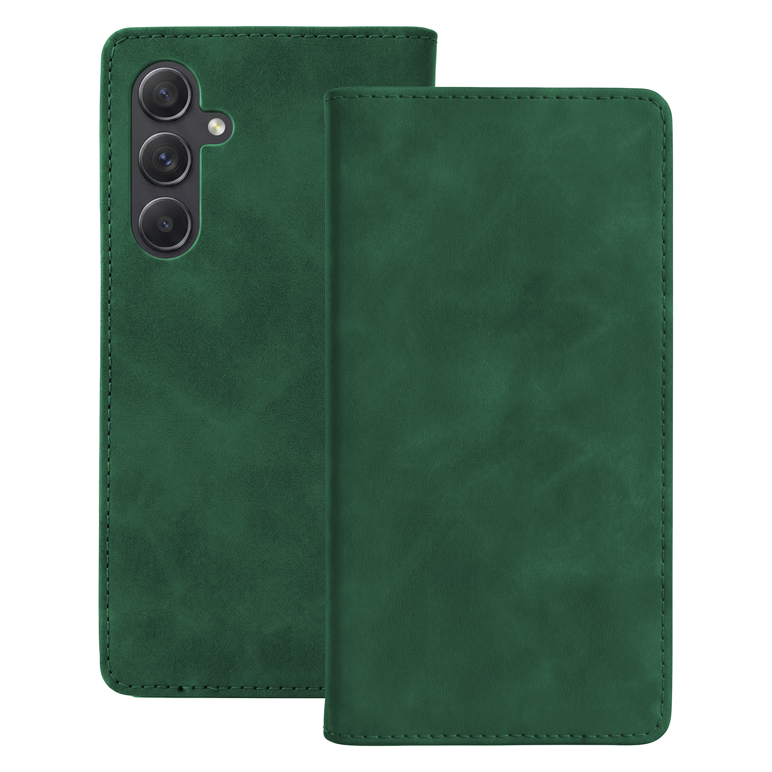 Smart Suede maciņš priekš Samsung Galaxy A55 5G, zaļš