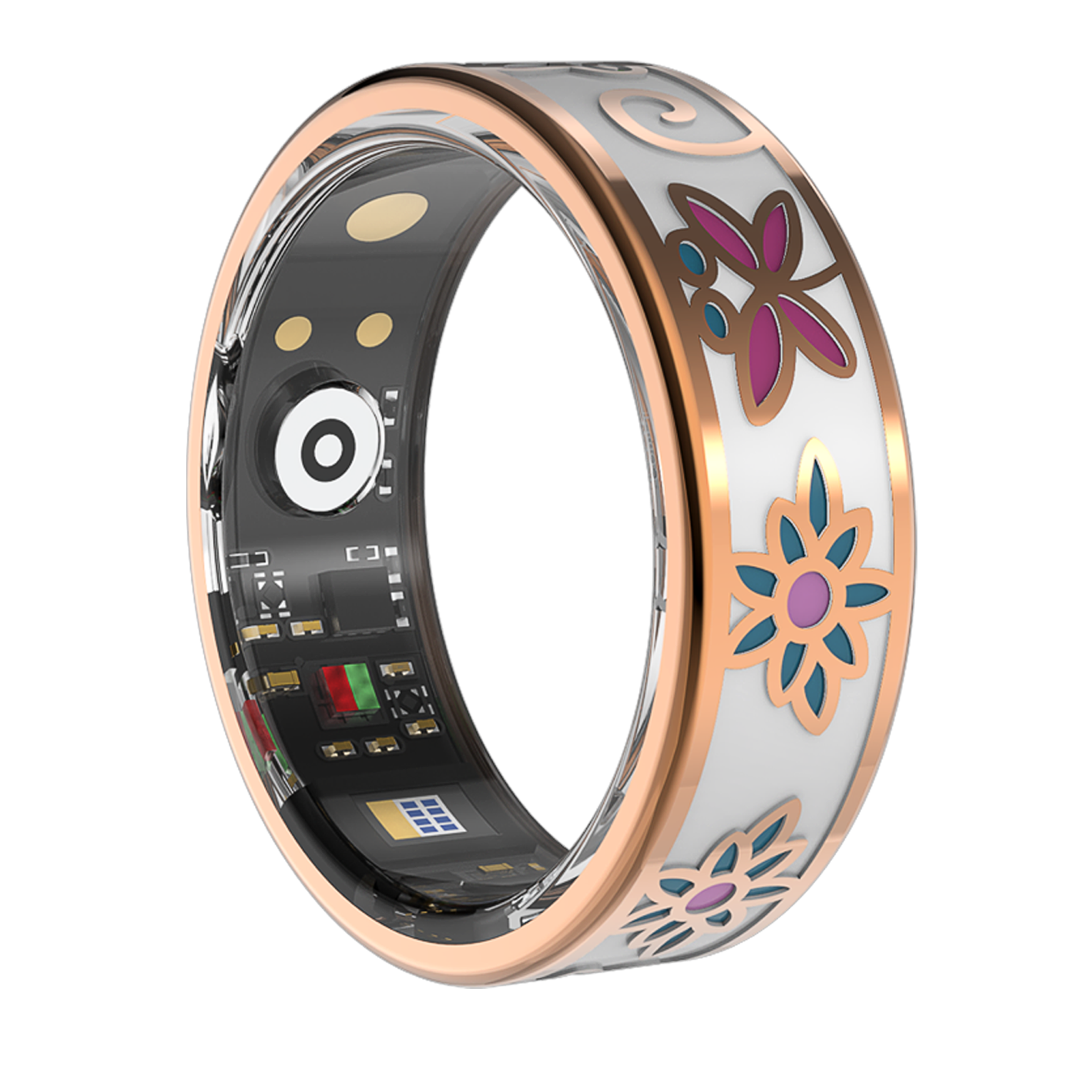 Forever Smartring Botanical SR-101 rozā zelts izmērs 8