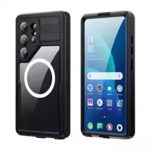 Vāciņš Samsung S26 ULTRA ūdensizturīgs Shellbox MARS ar metāla gredzenu melns