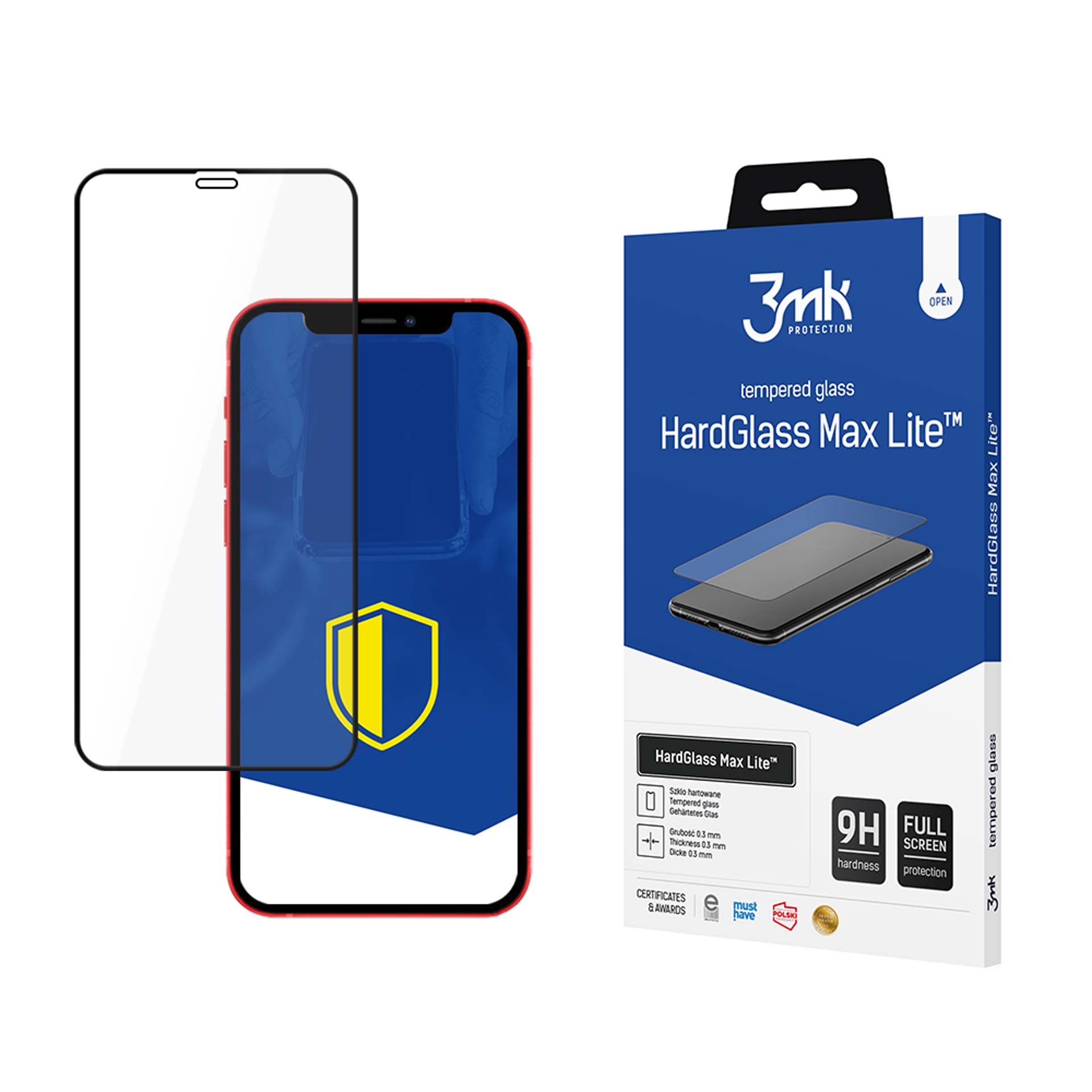 Apple iPhone 12 Pro Max melns - 3mk HardGlass Max Lite aizsargstikls