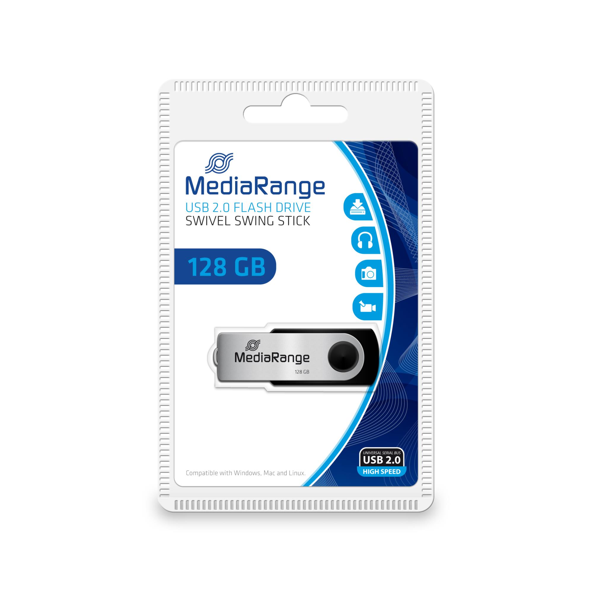 Zibatmiņa MediaRange USB2 128GB