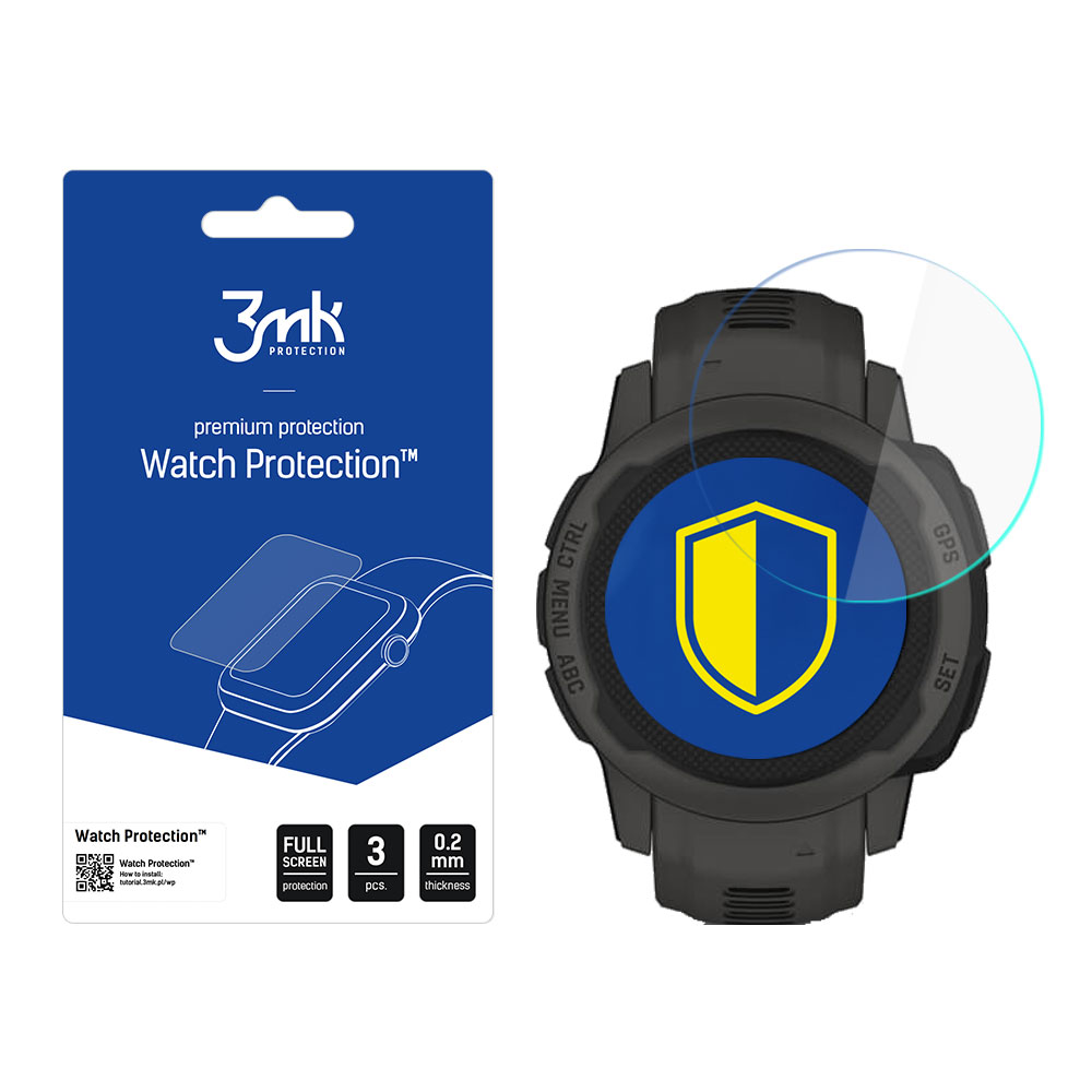 3MK elastīgais stikls Garmin Instinct 2S pulkstenim hibrīdais stikls