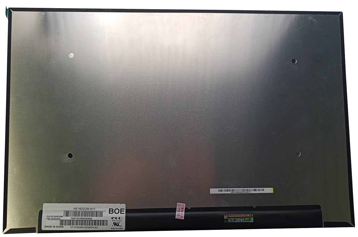 LCD ekrāns 16,0" 2560x1600 WQXGA, 165 Hz, WLED, SLIM, matēts, 40-kontaktu savienotājs (labajā pusē), A+