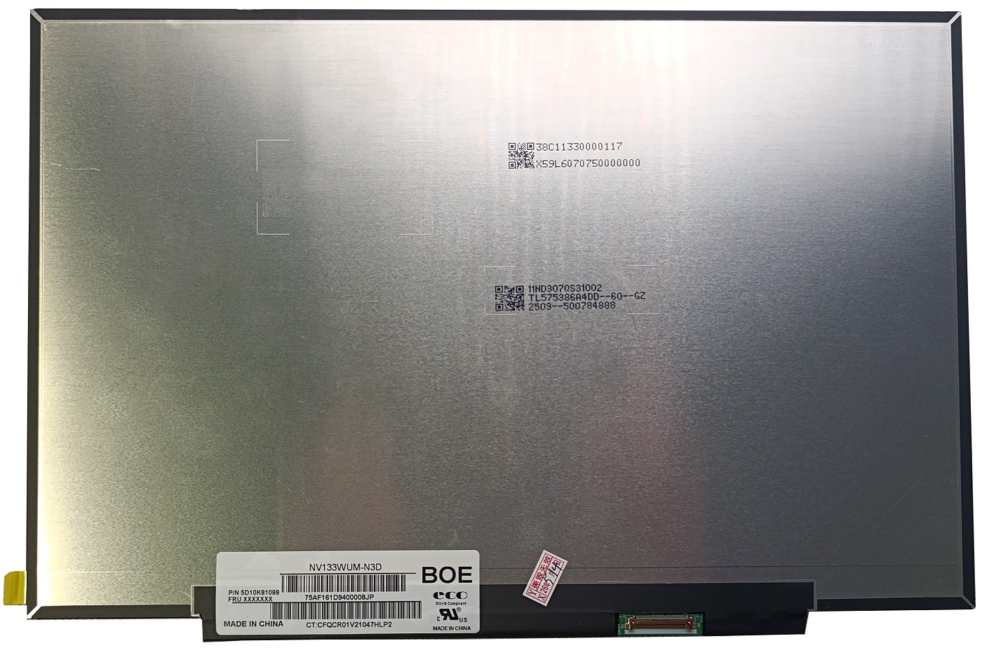 Portatīvā datora LCD ekrāns 13,3" 1920 x 1200, WLED, IPS, SLIM, matēta, 30pin (labā), A +