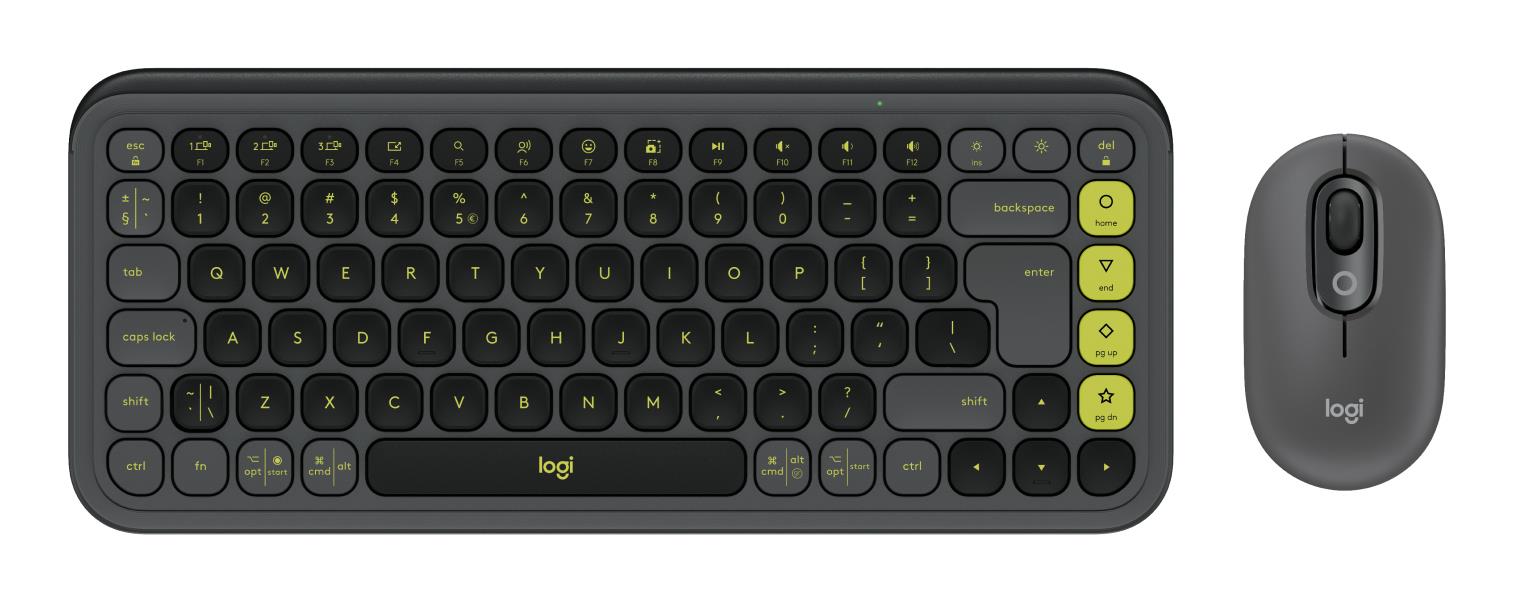 KEYBOARD +MOUSE COMBO POP ICON/GR/GREEN 920-013140 LOGITECH