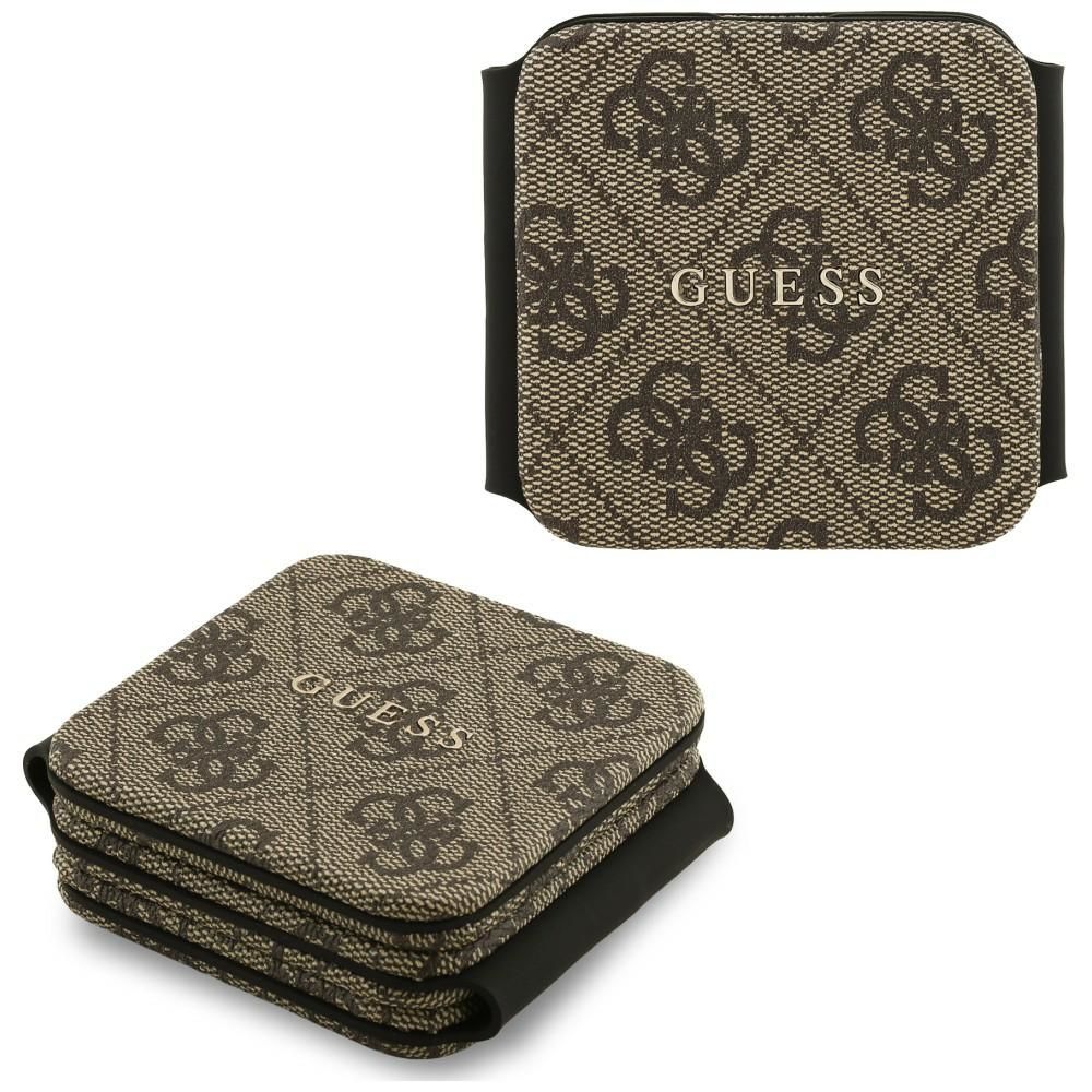 Bezvadu lādētājs 3in1 saderīgs ar MagSafe 15W GUESS GUE005640 brūns