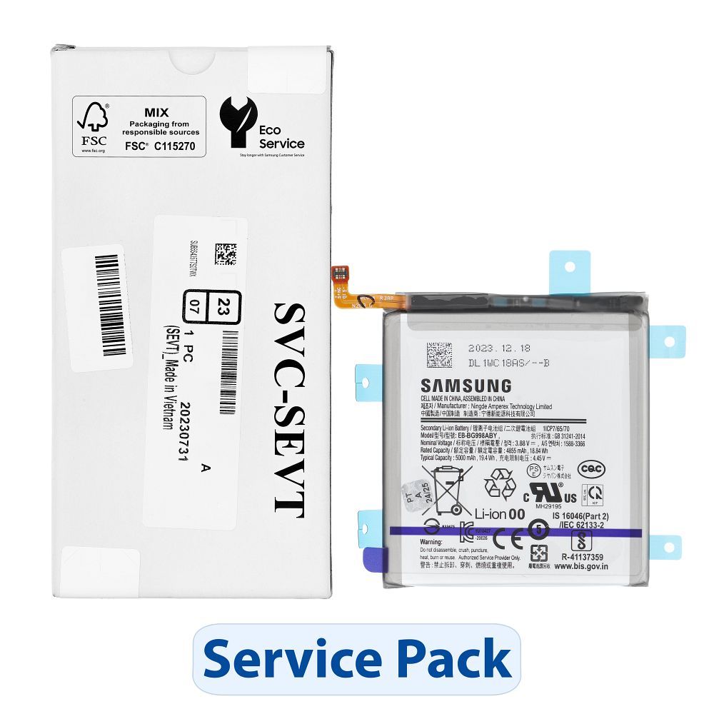 ServicePack akumulators EB-BG998ABY viedtālrunim SAMSUNG S21 Ultra 5G G998B GH82-24592A