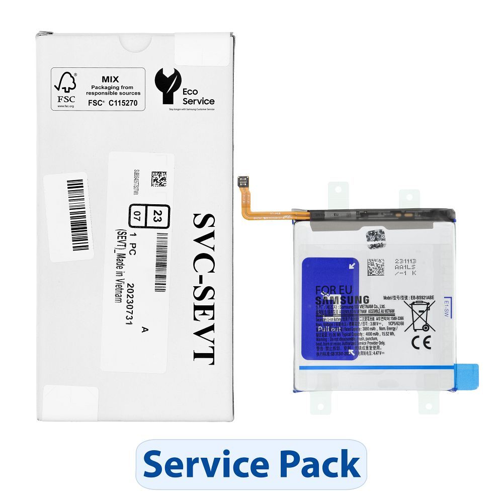 ServicePack akumulators EB-BS921ABE, paredzēts SAMSUNG S24 S921B GH82-33290A
