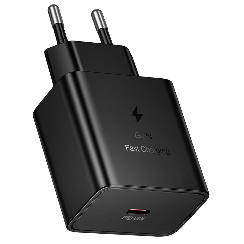 Telefona lādētājs Hoco USB C QC PD 45W N77 melns