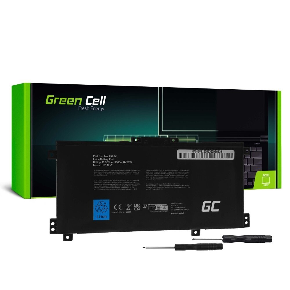Green Cell Battery LK03XL HP Envy x360 15-BP 15-BP000 15-BP100 15-CN 17-AE 17-BW