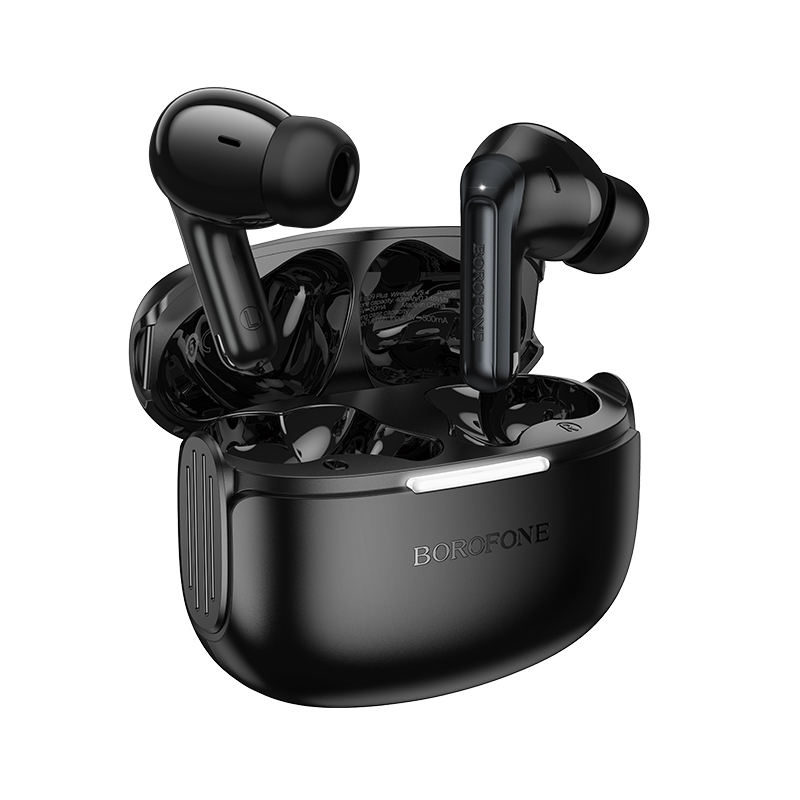 Borofone TWS Bluetooth austiņas FQ9 Plus Peaceful ANC+ENC melnas