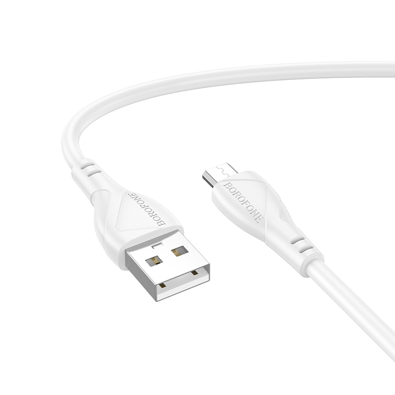 Borofone kabelis BX121 Energy - USB uz Micro USB - 2,4A 1 metrs balts