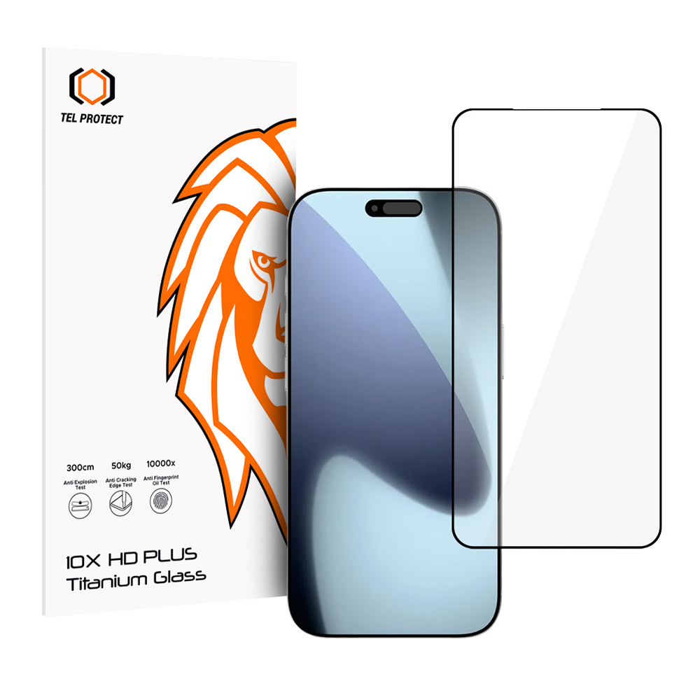 Rūdīts stikls Tel Protect 10X HD Plus Titanium iPhone 17 Pro Max (aploksne)