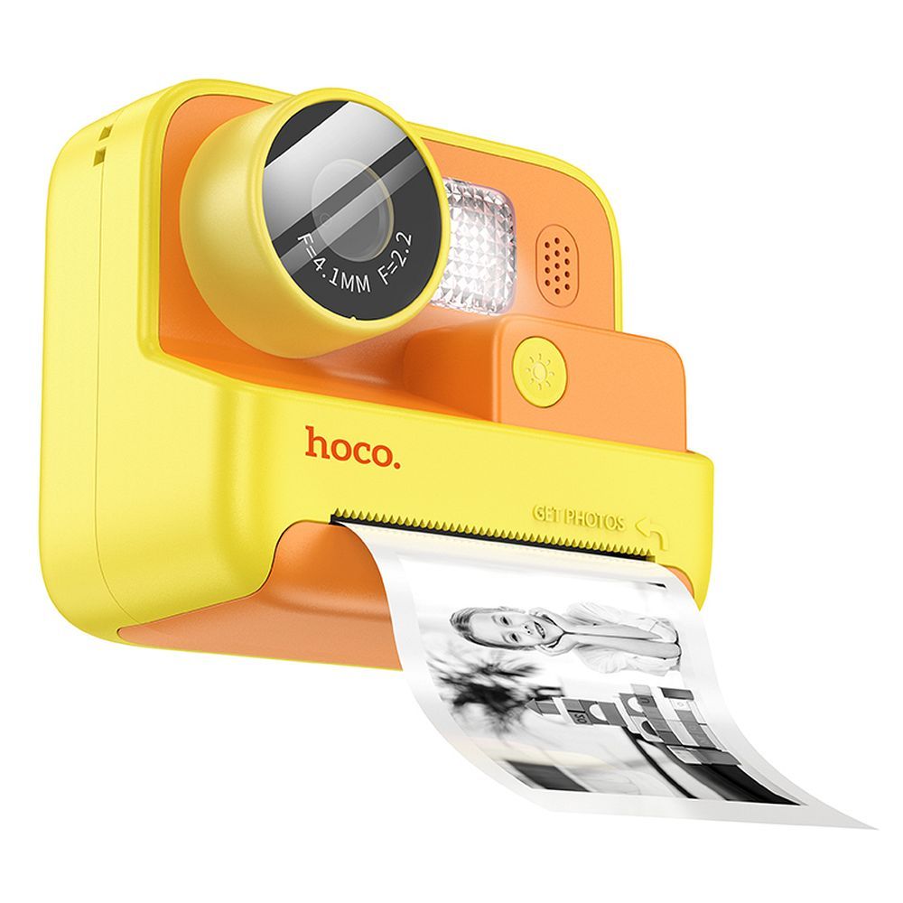 Digitālā bērnu kamera ar printeri Hoco 1MP 2,0" HD Ready DV200 dzeltena