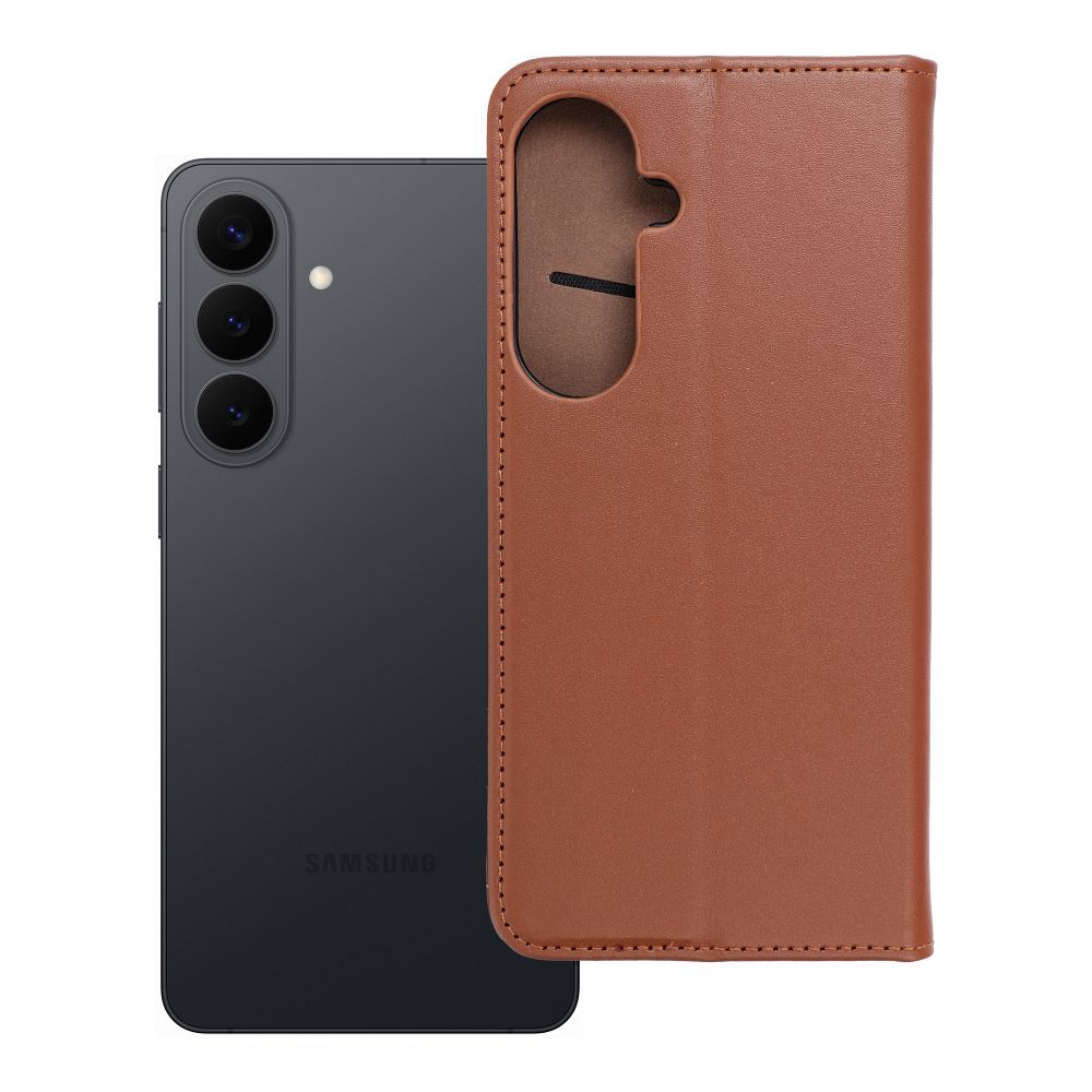SMART PRO Book ādas futrālis priekš SAMSUNG S26 Plus brūns