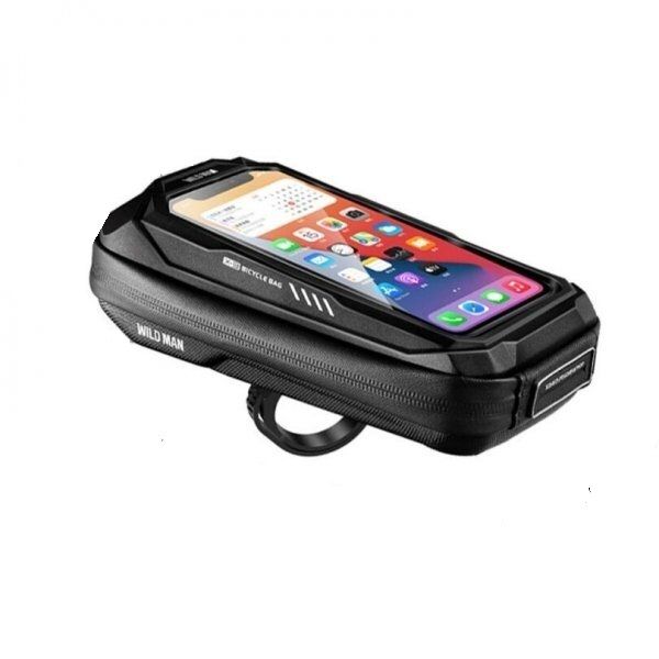 WILDMAN ceļojumu soma velosipēda stūrei ar rāvējslēdzēju, 0,5L (4 "- 7"), X3, melna