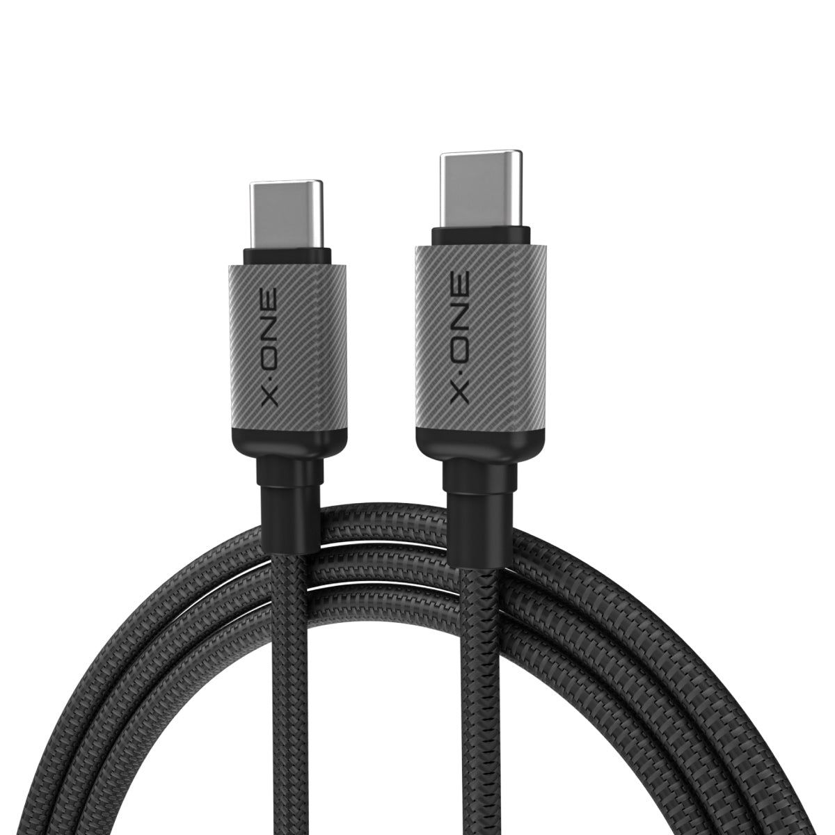 X-ONE TitanFlex datu kabelis – C–C tipa – 5A, līdz 240W, 1,2 m, melns