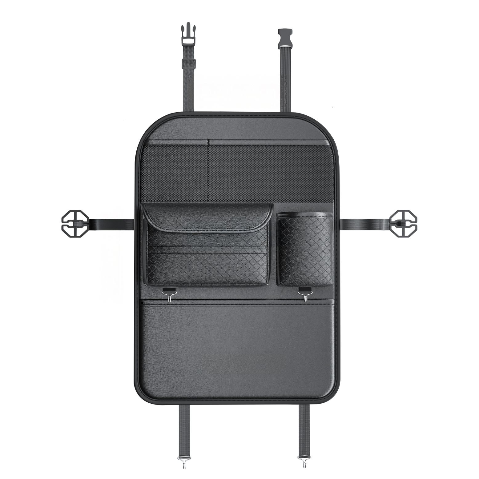 Auto organizators priekšējiem sēdekļiem ar nodalījumiem D03, melns