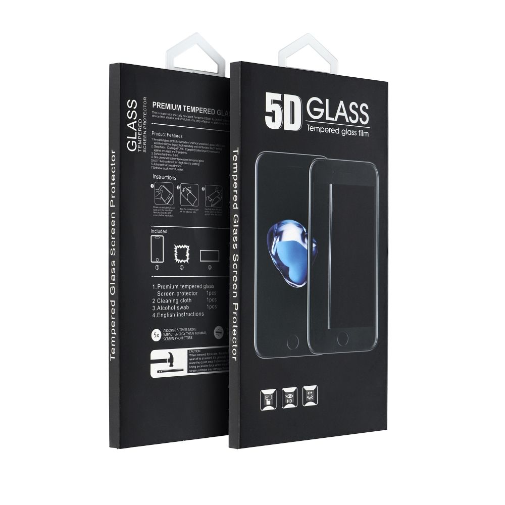 5D Full Glue Tempered Glass - for OPPO A6 PRO black