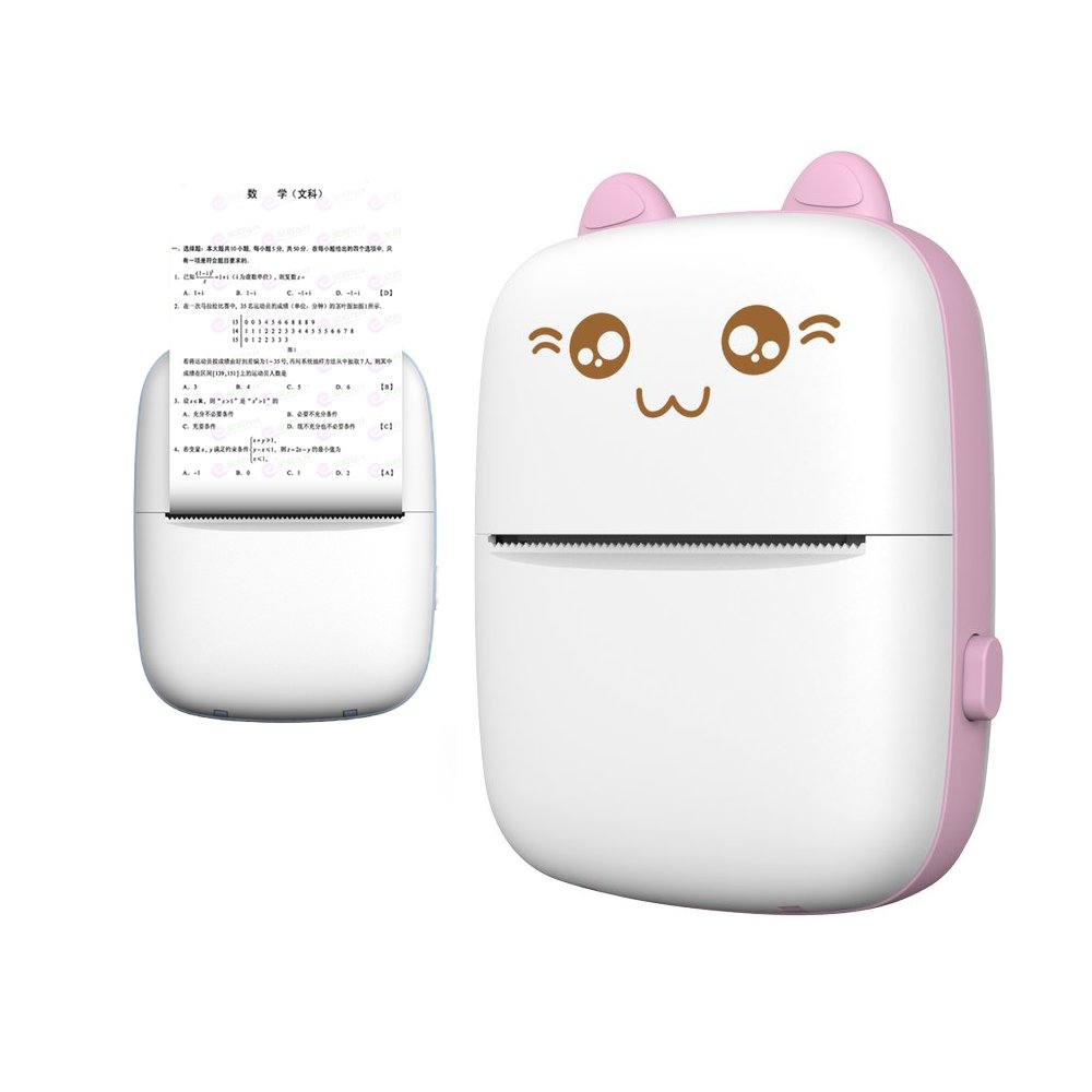 HURC9 Bluetooth Mini Kitty termoprinteris ar lietotni - rozā