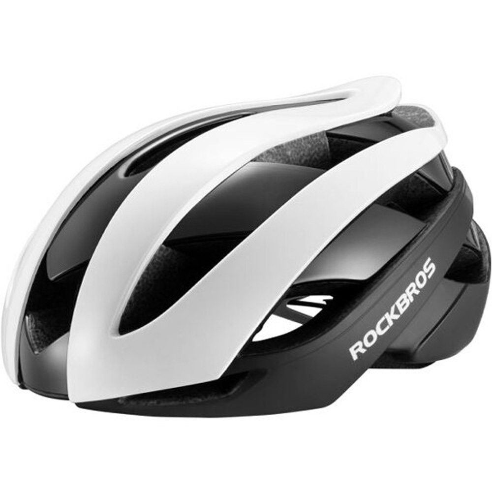 Rockbros 10110004002 velosipēda ķivere, izmērs M - balta un melna