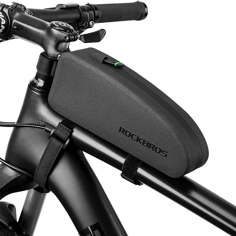 Rockbros AS-019-1 ūdensnecaurlaidīga velosipēda rāmja soma, 1.6 l - melna