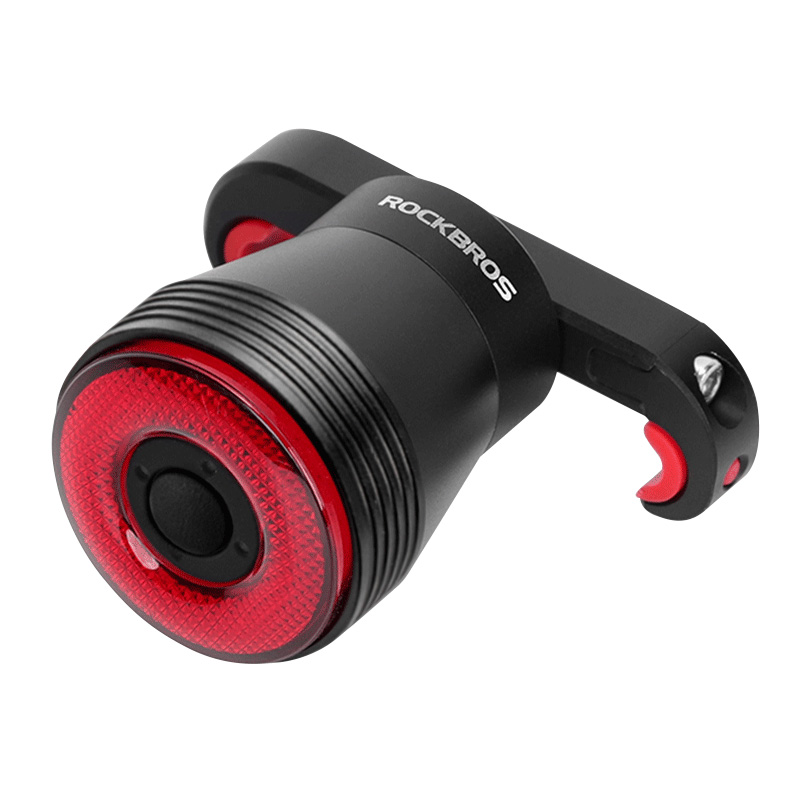 Rockbros Q5 aizmugurējais velosipēda lukturis ar Intelligent Stop System - melns