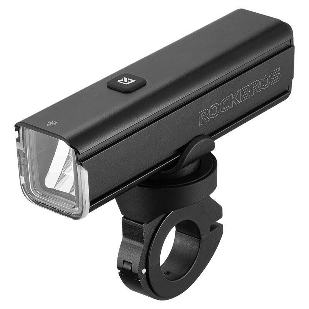 Rockbros 24610002001 priekšējais velosipēda lukturis 1000 lm + USB-C - USB-A kabelis - melns