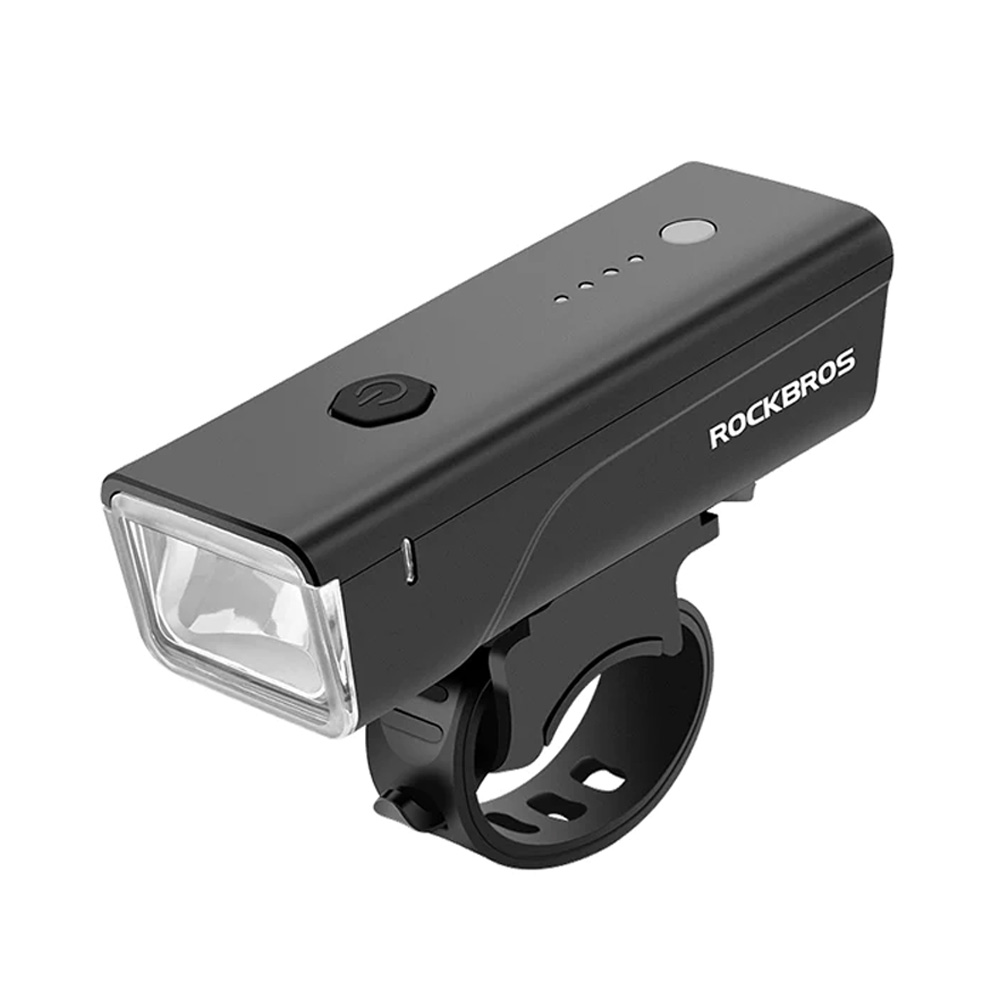 Rockbros 24510003001 priekšējais velosipēda lukturis 260 lm + USB-C - USB-A kabelis - melns