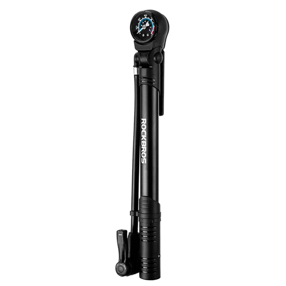 Rockbros 42310006001 velosipēda pumpis ar manometru - melns