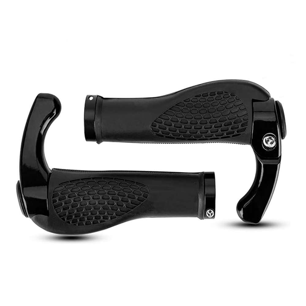 Rockbros BT1007B velosipēda stūres rokturu komplekts ar ragiem - melns