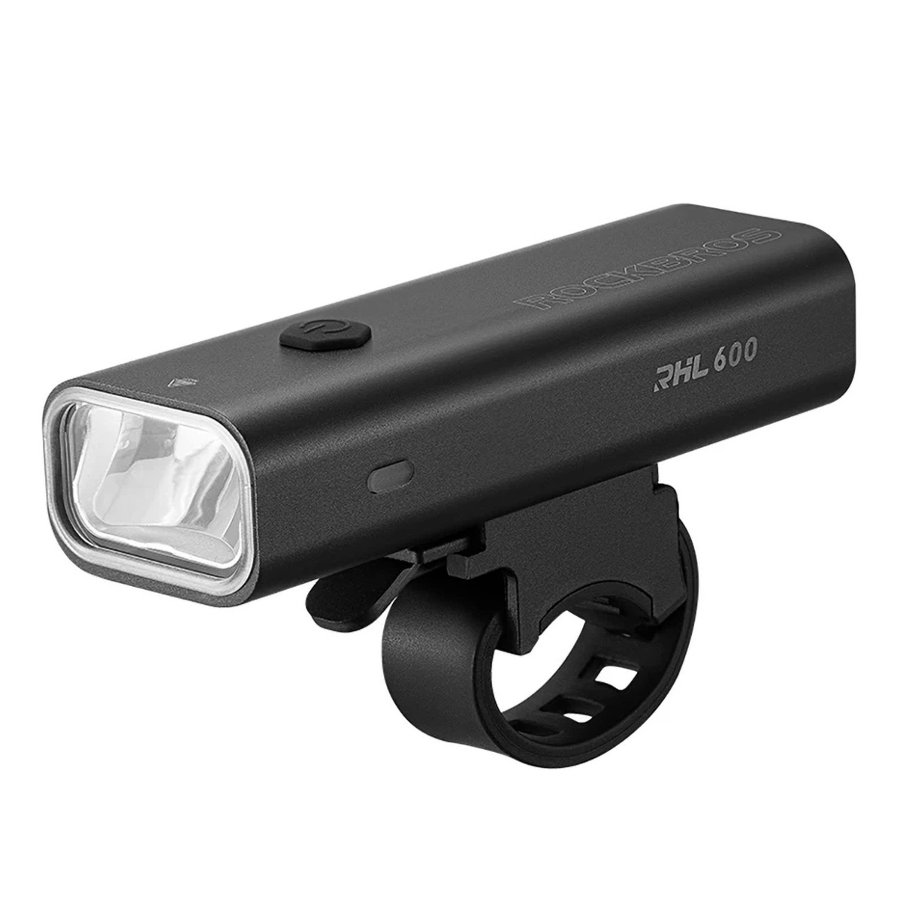 Rockbros RHL600 priekšējais velosipēda lukturis 600lm 2600mAh IPX6 - melns