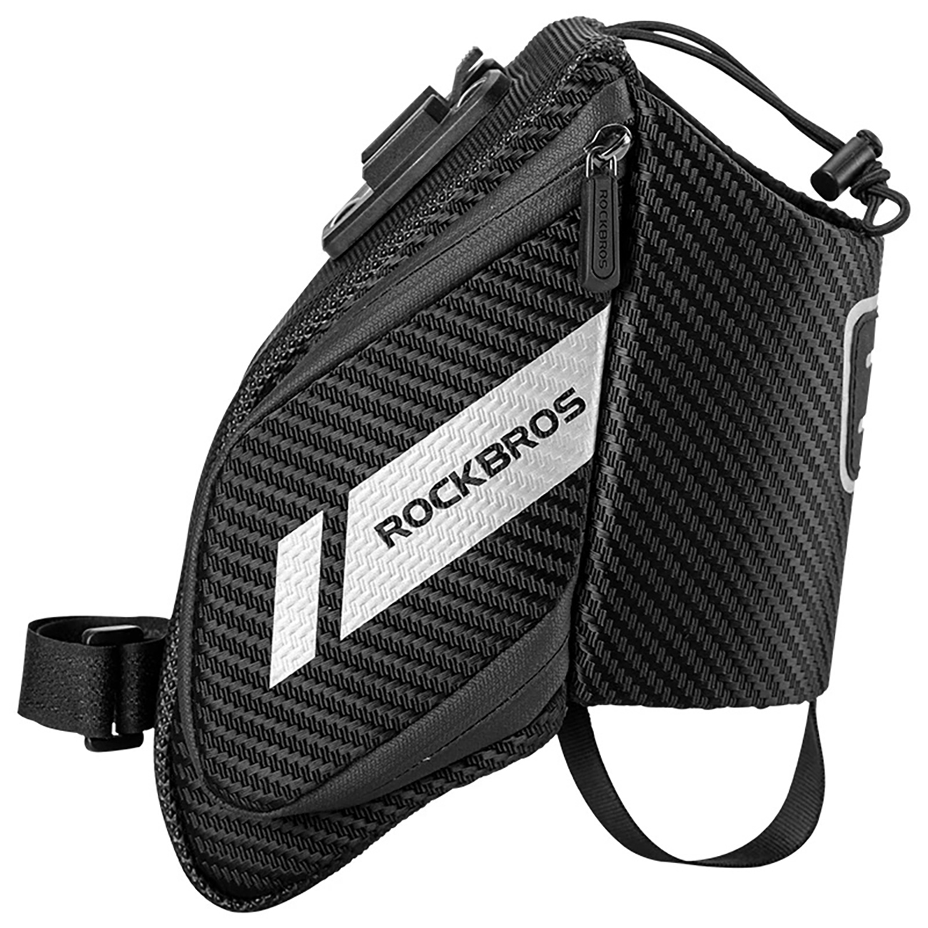 Rockbros C32BK sēdekļa soma 1.5 l ar kabatu pudelei - melna