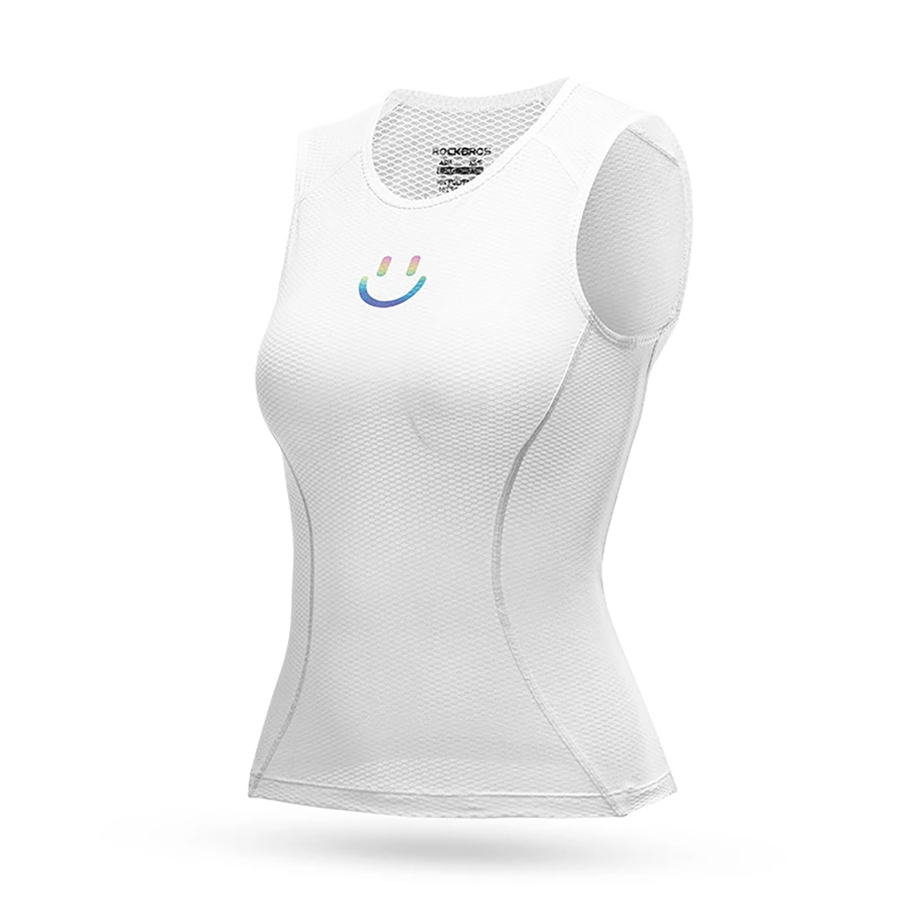 Rockbros YDBX001 sieviešu ātri žūstošs riteņbraukšanas krekls bez piedurknēm XL / XXL - balta