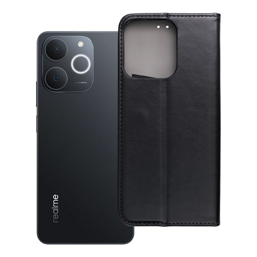 SMART MAGNETO grāmatas tipa viedtālruņa apvalks REALME NOTE 70 melns