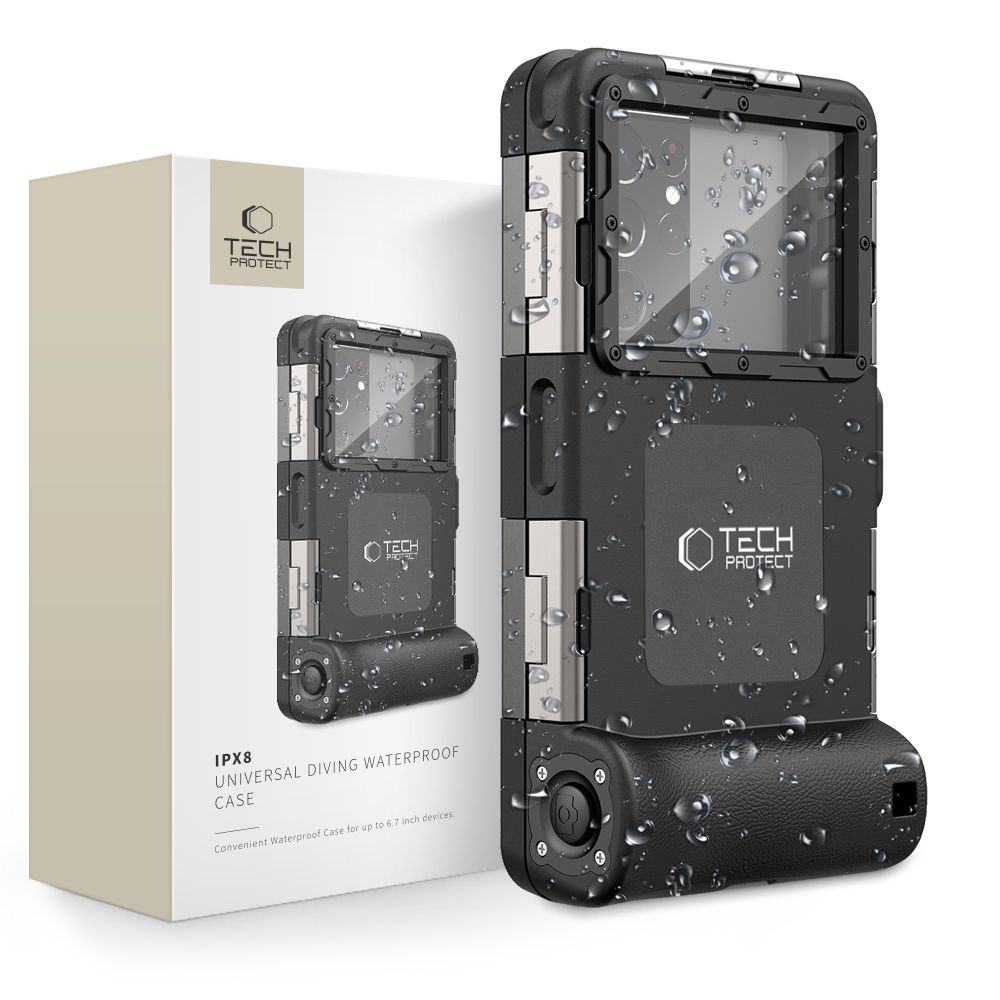 TECH-PROTECT IPX8 UNIVERSĀLS DIVING Ūdensizturīgs maciņš MELNS
