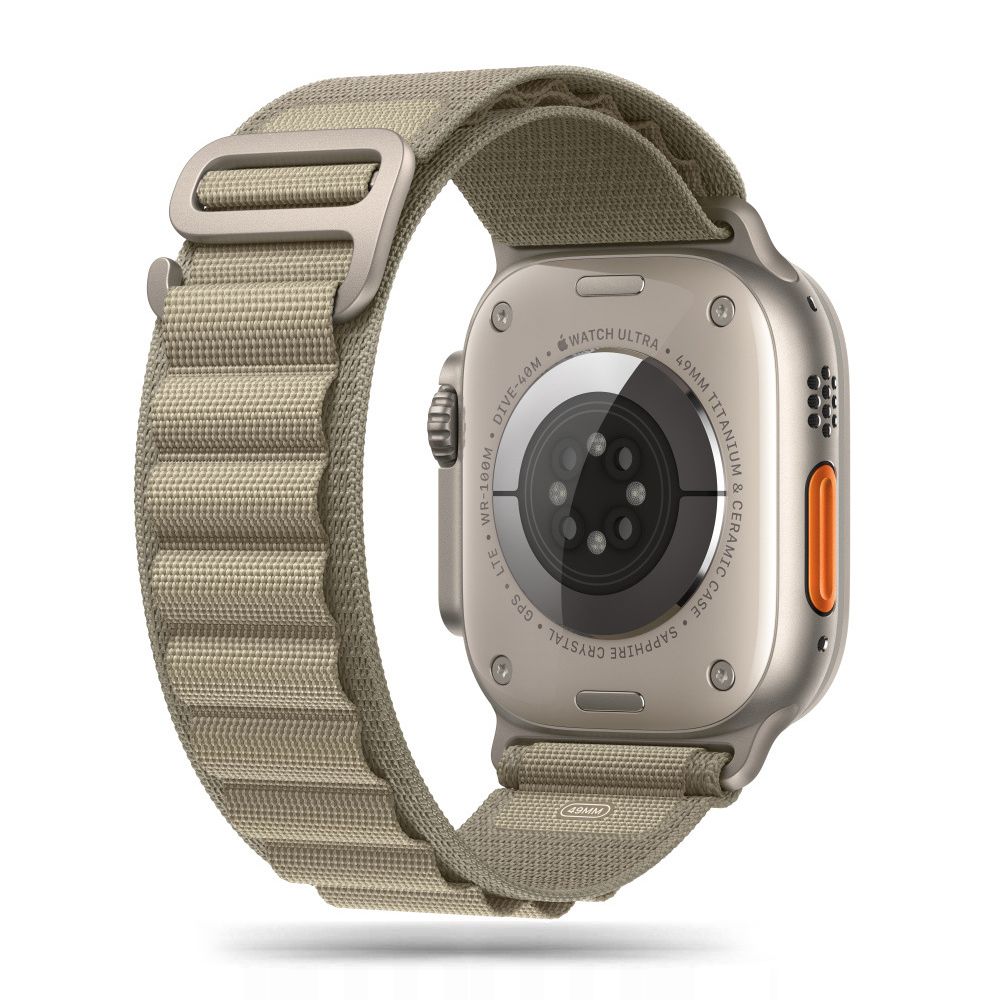 TECH-PROTECT NYLON PRO APPLE WATCH 4 / 5 / 6 / 7 / 8 / 9 / SE / ULTRA 1 / 2 (42 / 44 / 45 / 49 MM) TITĀNA/OLĪVU