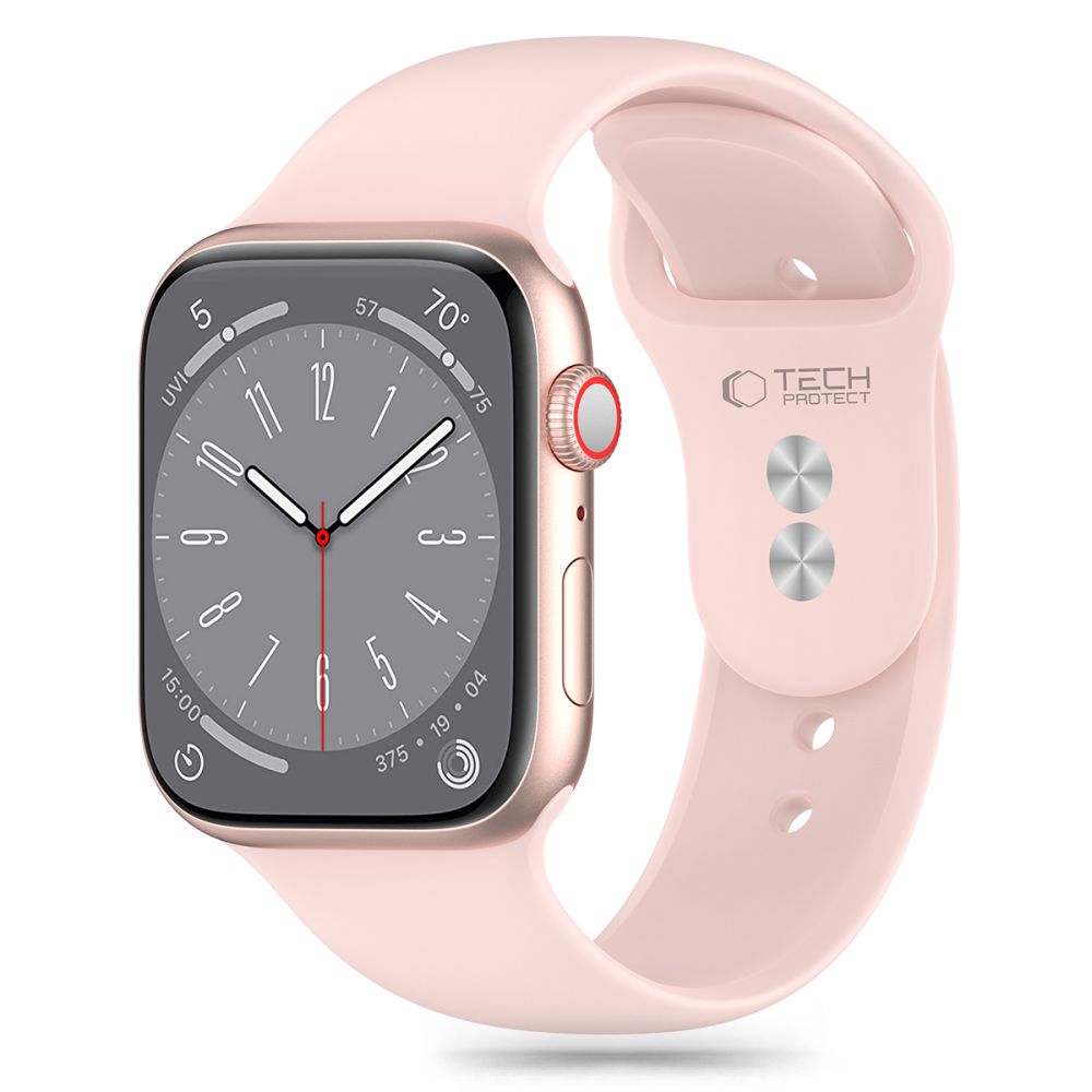 Tech-Protect силиконовый ремешок для Apple Watch 4 / 5 / 6 / 7 / 8 / 9 / SE (38 / 40 / 41 mm) - розовый