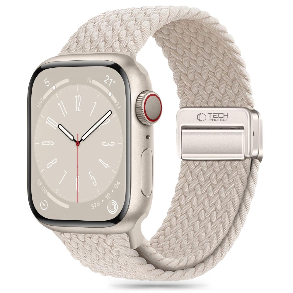 Tech-Protect Nylonmag ремешок для Apple Watch 4 / 5 / 6 / 7 / 8 / 9 / SE / Ultra 1 / 2 (42 / 44 / 45 / 49 mm) - бежевый