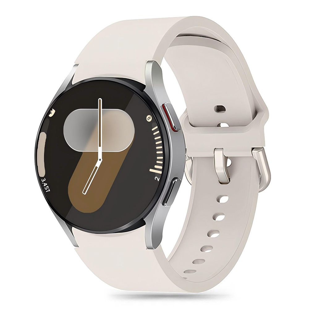 Tech-Protect силиконовый ремешок для Samsung Galaxy Watch 4 / 5 / 5 Pro / 6 / 7 / FE - бежевый