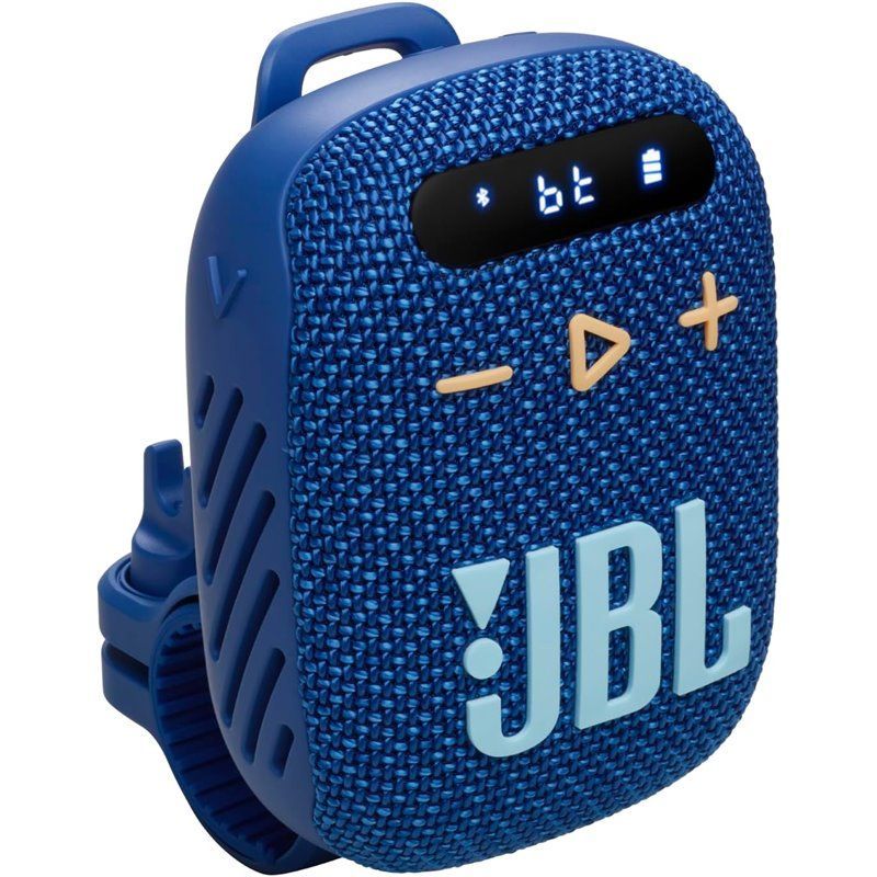 Bezvadu skaļrunis JBL Wind 3 ar stūres turētāju zils