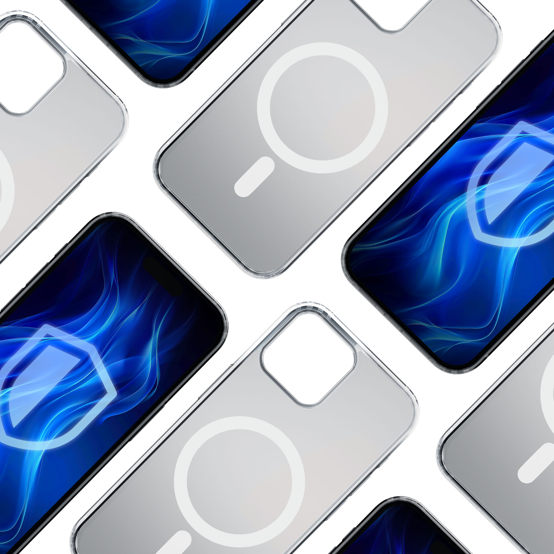 3mk Frosty Magnētiskais balts viedtālruņa apvalks Apple iPhone 15 Plus - balts